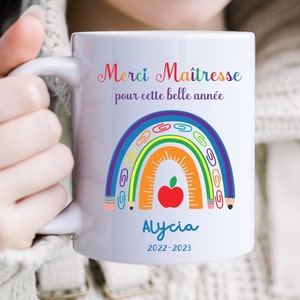 Taza Maitresse - Maestro - Atsem - Taza Gracias Maitresse - Regalo de fin de año escolar