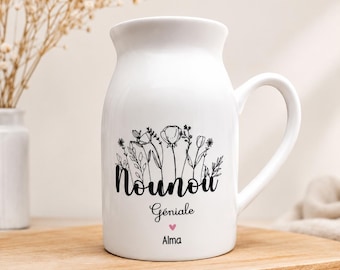 Small Personalized Vase for Grandma/Nanny - Grandmother's Day Gift - Grandma Milk Jug - Nanny Gift