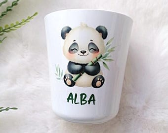 Personalized children's cup - Preschool cup - Nursery cup - Personalized shatterproof cup - Panda, Zebra, Leopard cup