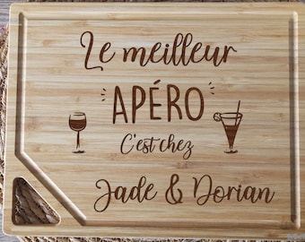 Appetizer board / cutting board / customizable / to personalize / godfather/godmother, any event 32x25x0.9cm
