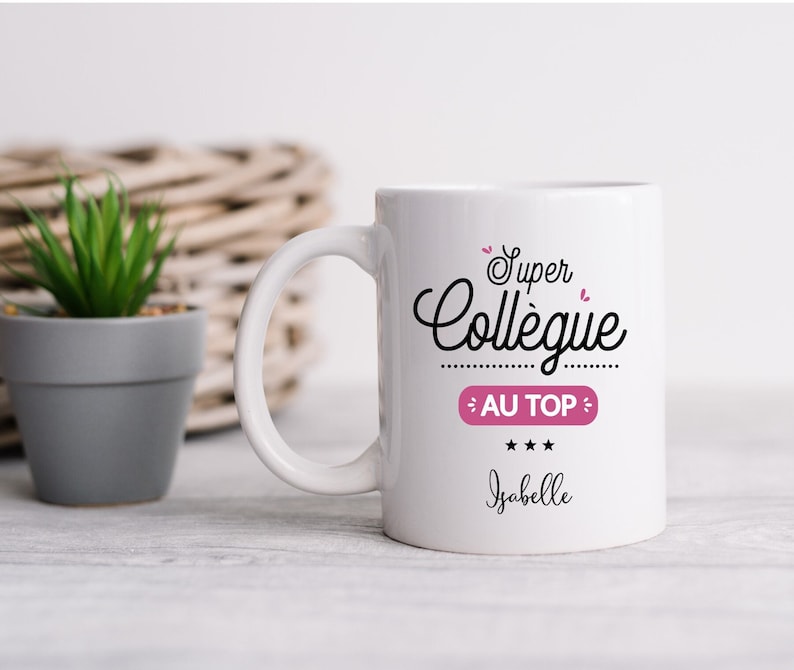 Mug super collègue personnalisable Tasse super collègue Cadeau collègue image 3