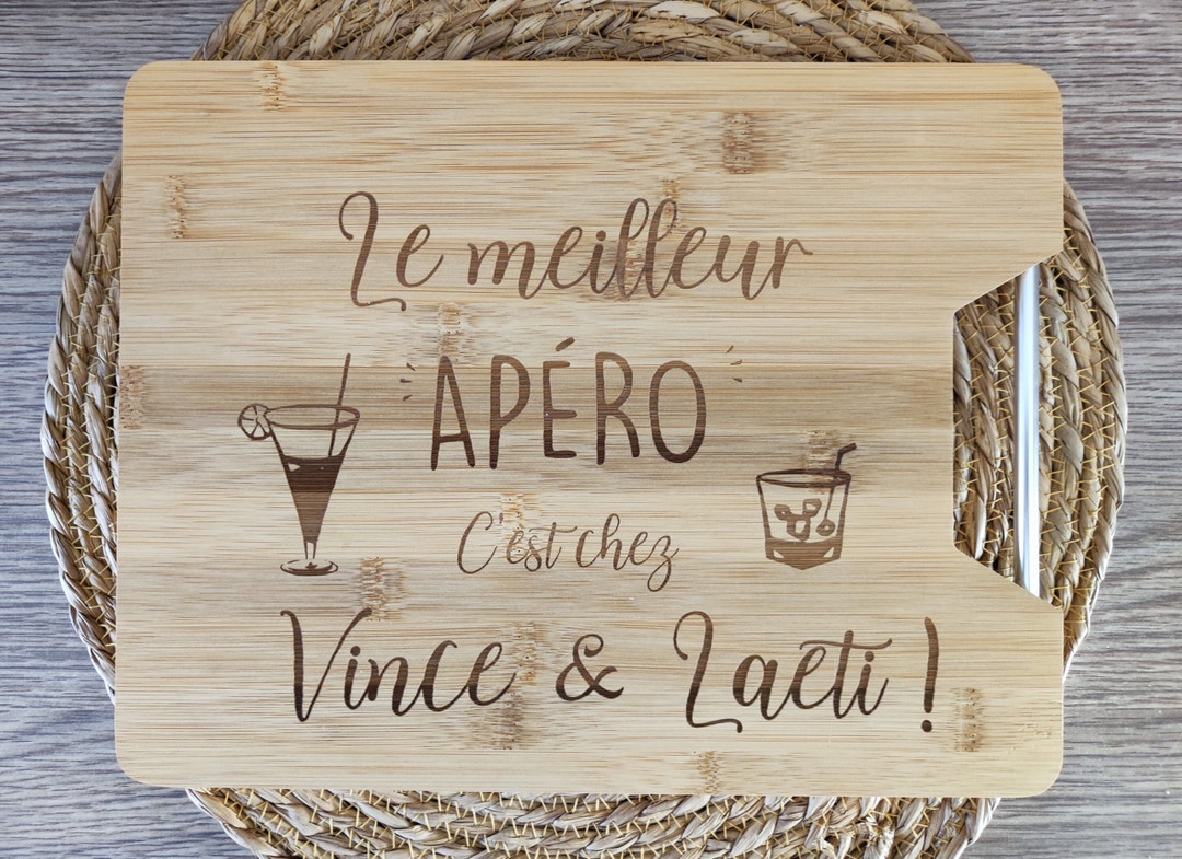 Planche à Découper Apéro En Faïence – Fait Main – Motif Fleur Beige – Fabrication Française