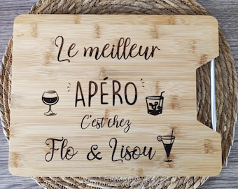 Planche apéro / planche à découper / personnalisable / à personnaliser / parrain/marraine , tout évènement 32x25x1.8cm