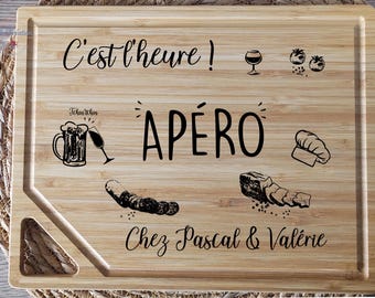 Planche apéro / planche à découper / personnalisable / à personnaliser / parrain/marraine , tout évènement 32x25x0.9cm