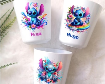 Personalized children's cup - Stitch cup with name