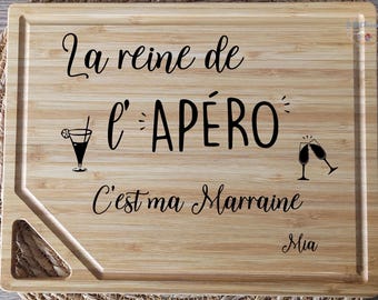 Godmother cutting board | personalized Godmother gift | Godmother aperitif board | personalized Godmother | personalized engraved gift |