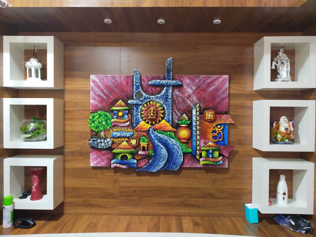 Vastu Mural Art on Mdf Base Wall Hanging Handmade Custmize Art Etsy