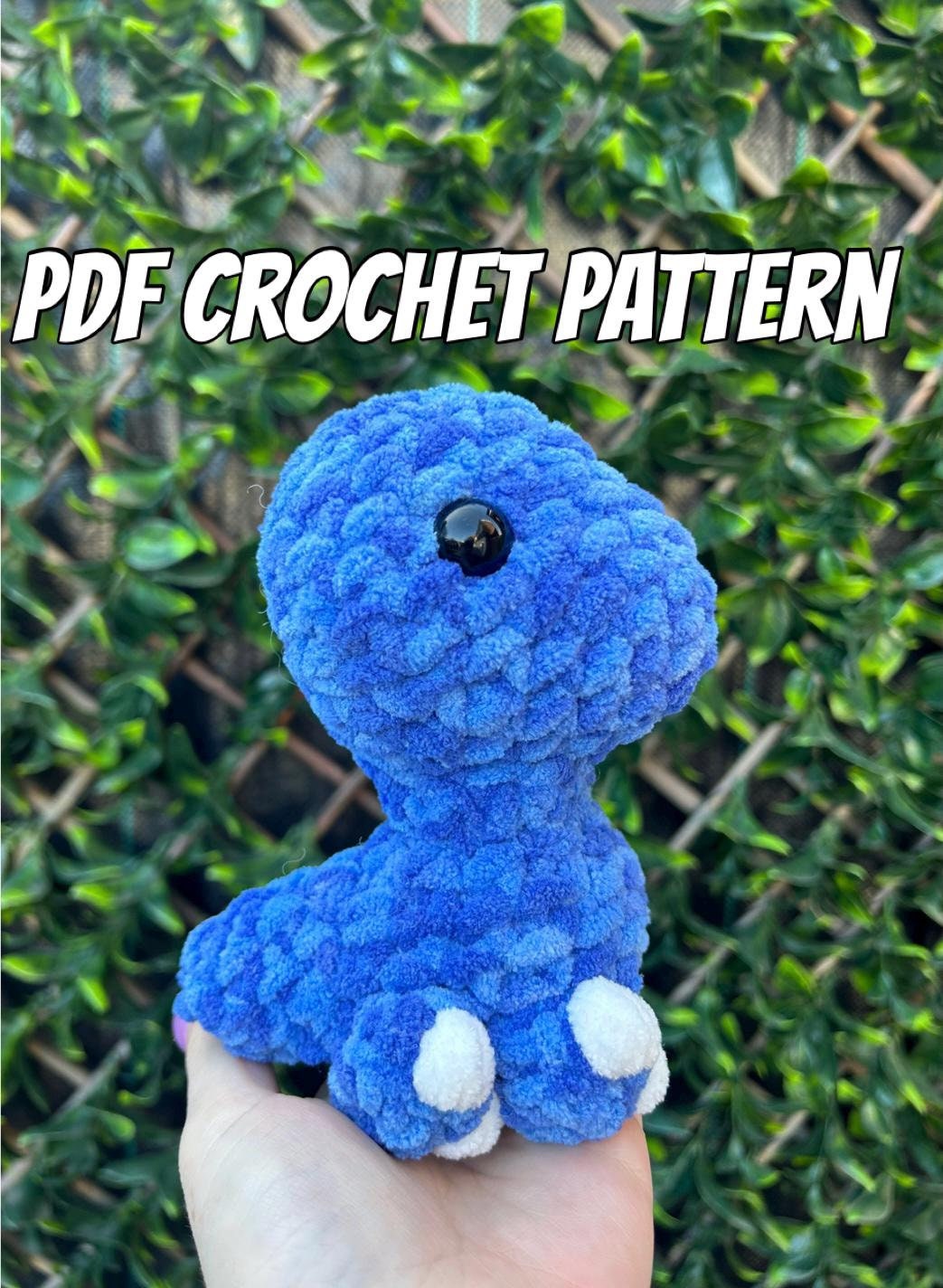 30 Brontosaurus Crochet Patterns for Cute Dino Gifts, Nursery Decor, and Plushies 7 Brontosaurus Crochet Pattern - PDF Amigurumi Pattern