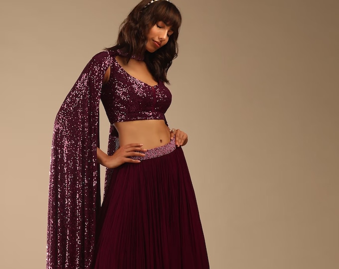 女性用イエローハーフサリーセット｜既製レヘンガチョリ（ドゥパッタ