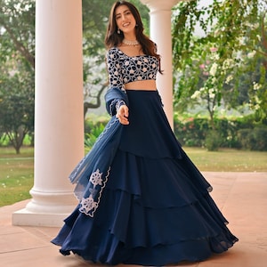 Ruffle Lehenga Etsy