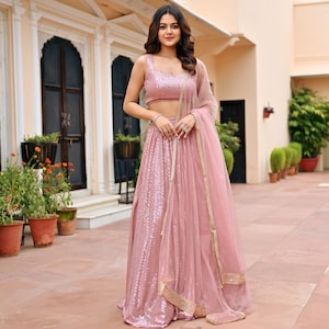 4060 Samantha's peach lehenga outfit set main image 0