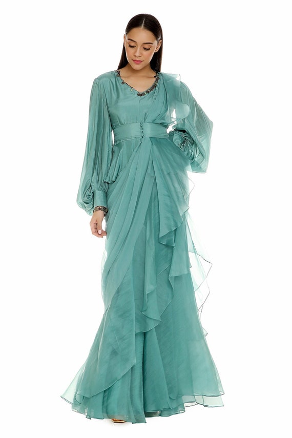 peplum blouse for silk saree