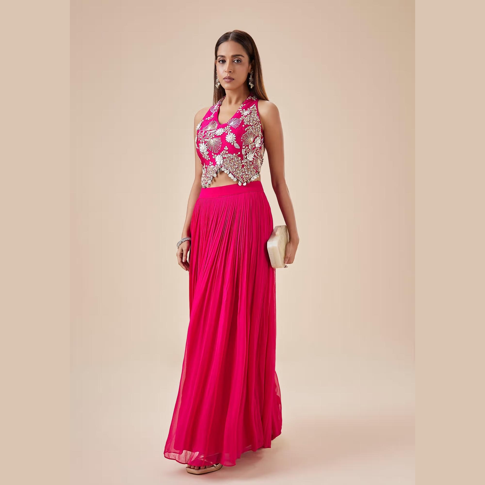 Hot Pink Indo Western