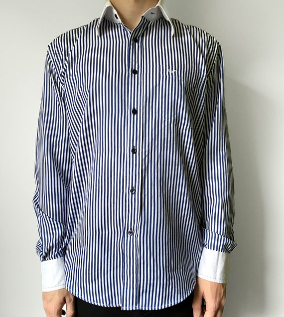 Giorgio Armani Vintage 90s Striped Classic Long S… - image 7