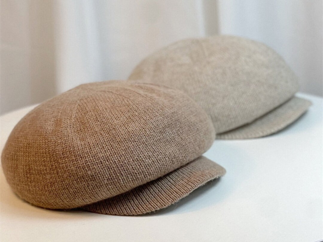 Newspaper Boy Hat, Women's Fall/winter Hat, Outdoor Hat, Brown Hat