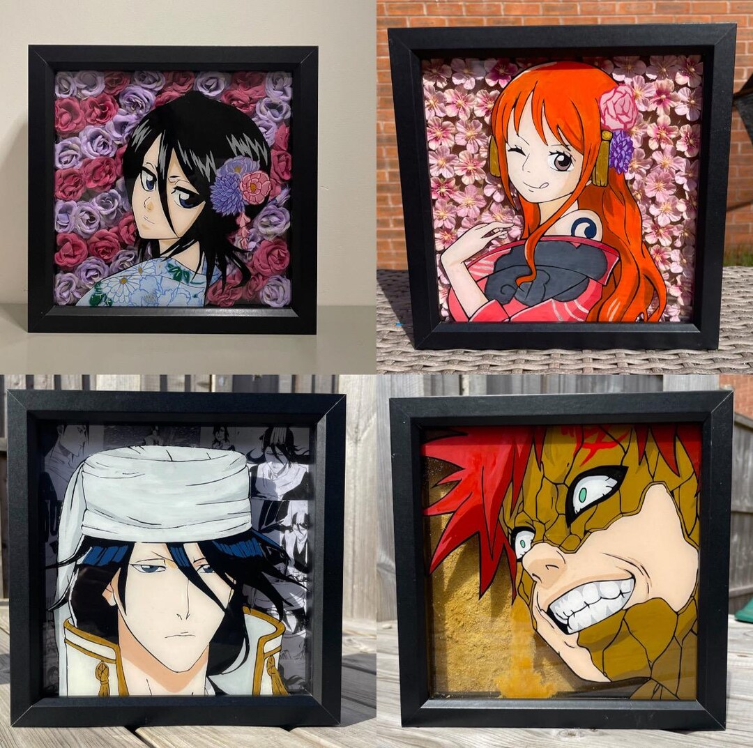 Shutterbox Anime Anime Character Shadow Box Paintings - Etsy