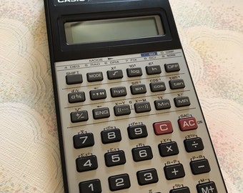 Casio Calculator fx-82lb Vintage jaren '80 Wetenschappelijke Fractie Flip Hard Case Werken