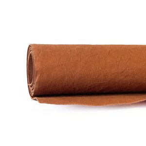 Washable paper fabric 19x29in brown, Vegan leather paper in Toffee