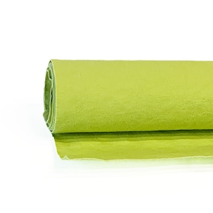 Waschbarer Papierstoff 48x70 cm, Veganes Papierleder in Lime