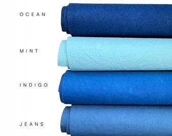 Blue Washable Paper Fabric Sheet – Vegan Leather Alternative