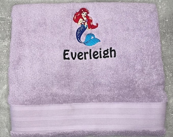 Towel Embroidered - Mermaid