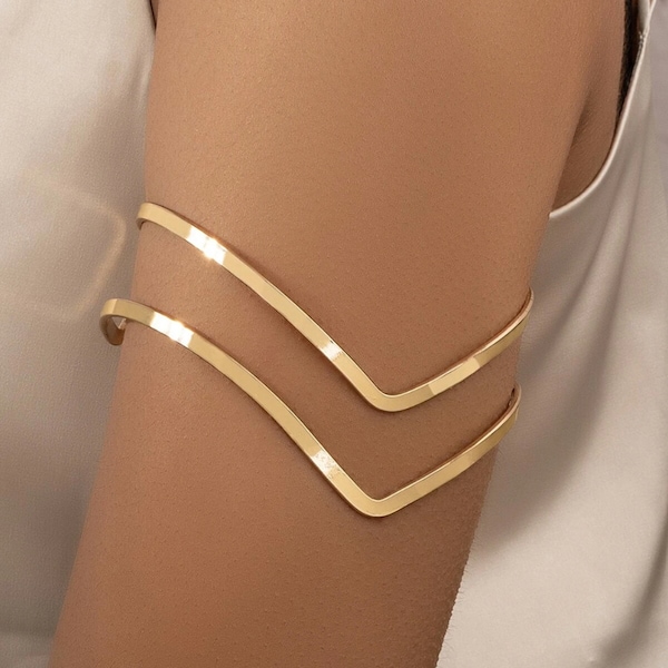 Gold Arm Cuff Etsy