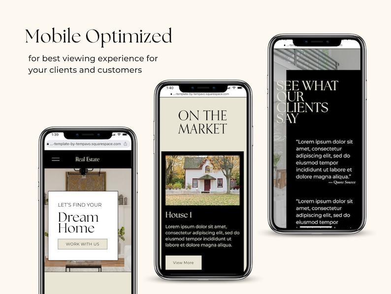 Squarespace site for Real Estate Agents Templates for Real Estate