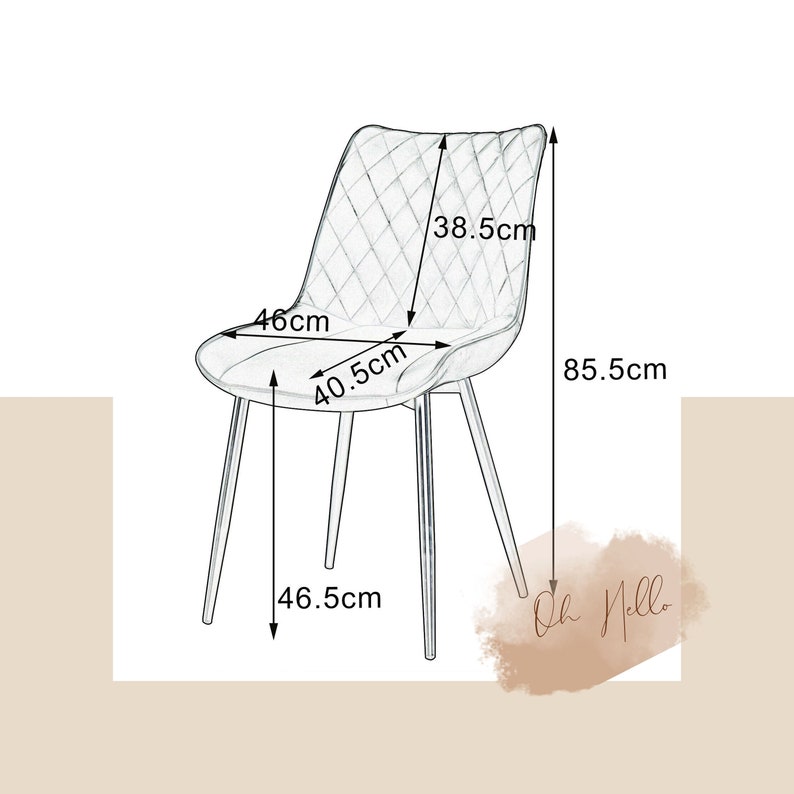 Modern Dining Chair Dining Table Chair Easy Wipeable Chair Etsy UK