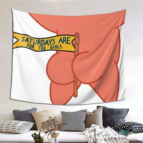 Corrivi Funny Tapestry Saturdays Are for the Girls Patrick Etsy