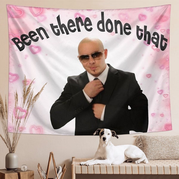 Been There Done That Tapestry Mr. Worldwide Tapestries Wall Hanging Pop Art Home Decorations for Living Room Bedroom Dorm Decor