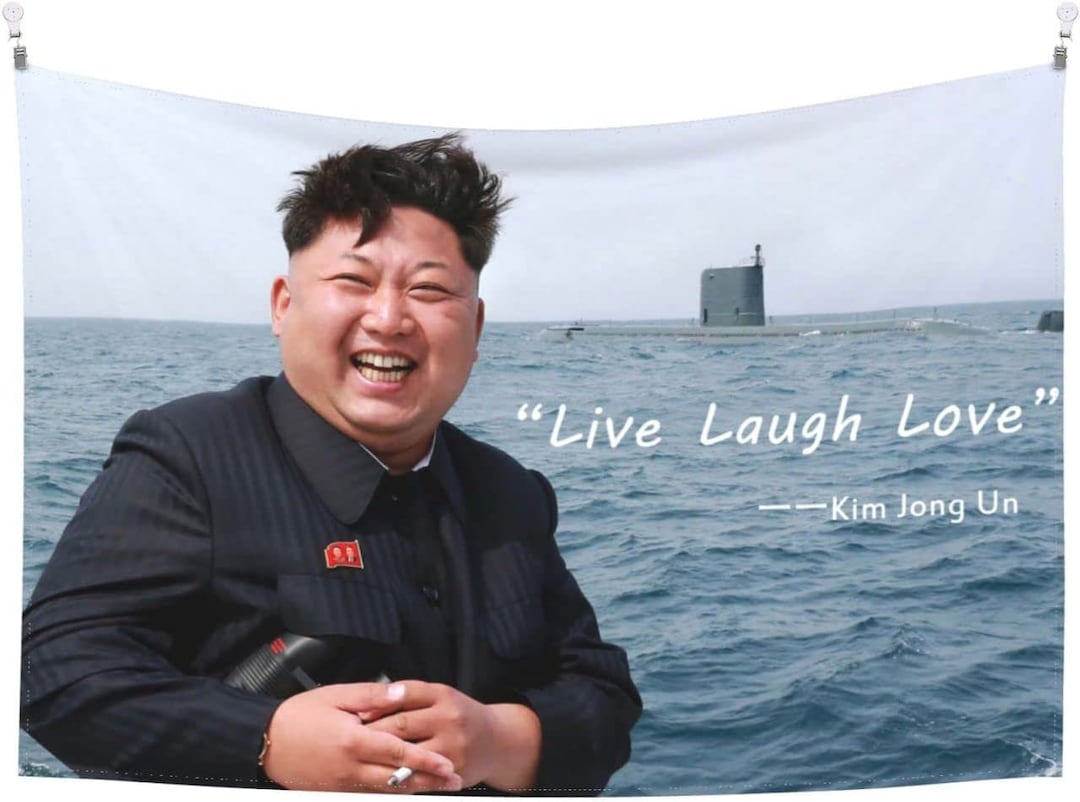 Kim Jong Un Tapestry Wall Hanging Tapestries Cute Aesthetic Retro Art