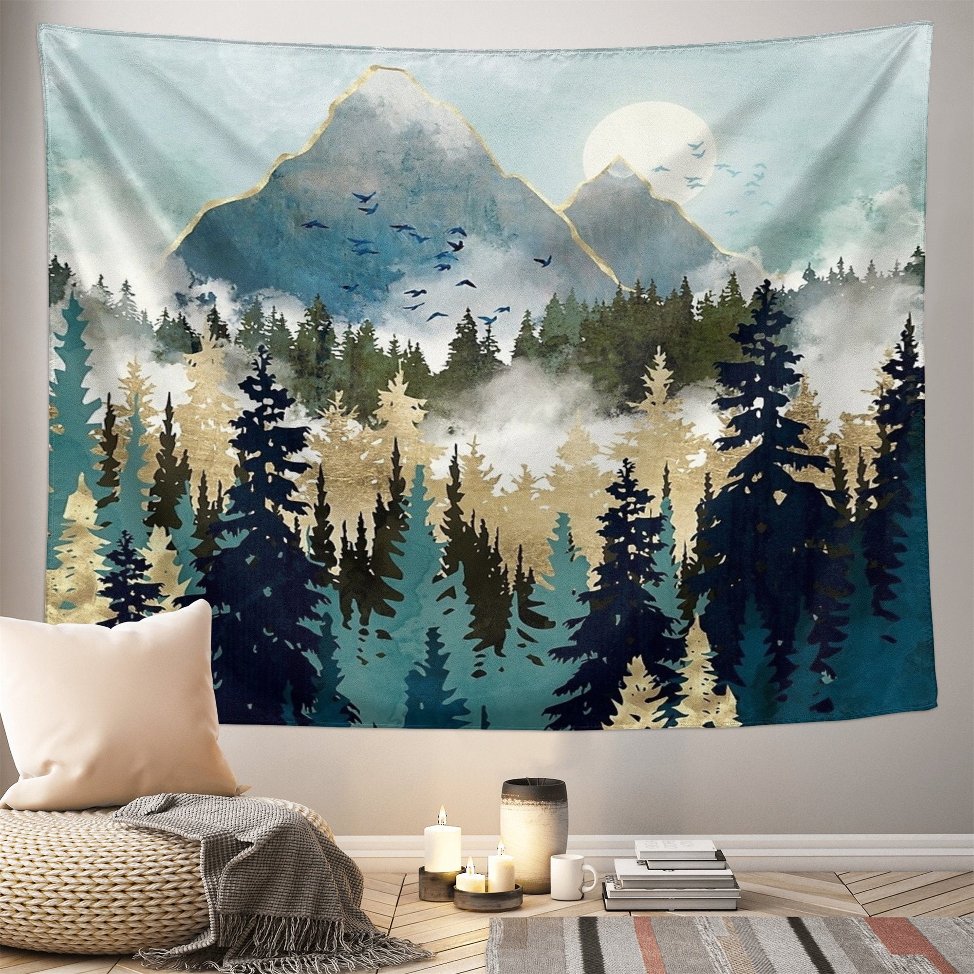 Mountain Tapestry - Abstract Nature Landscape Tapestries