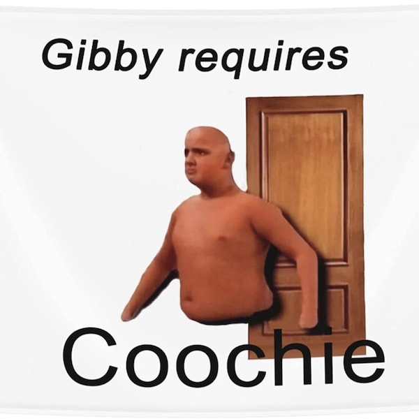 Gibby Requires Coochie Small Tapestry For Bedroom College Dorm Home Decor Wall Hanging Meme Funny Tapestry