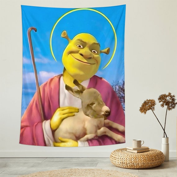 Shrek meme face - Shrek - Tapestry