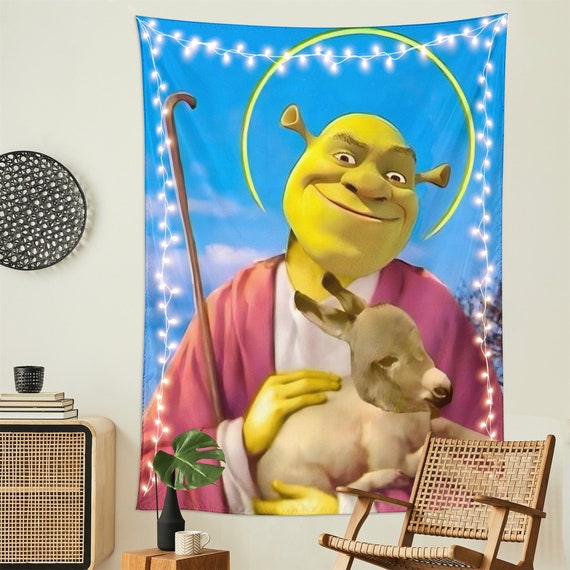 Shrek meme face - Shrek - Tapestry