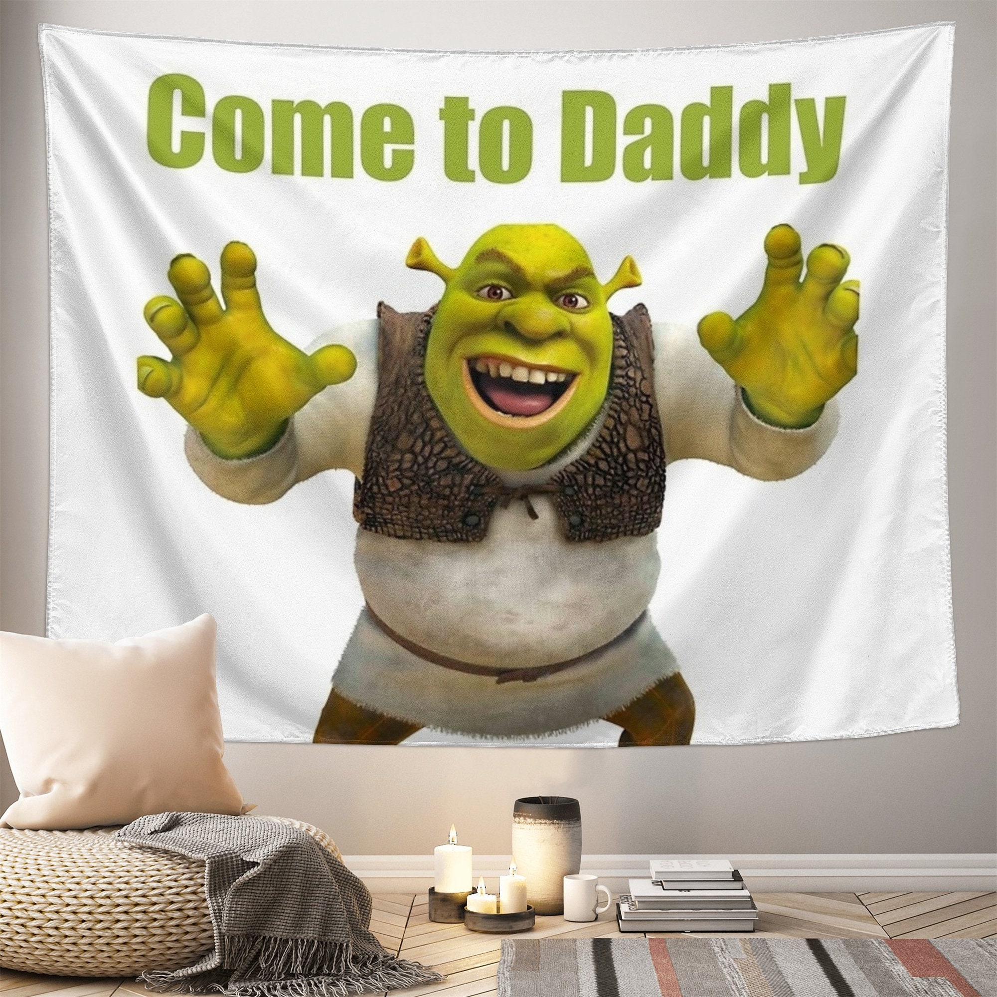 Shrek Get Out of My Swamp Tapestry for College Dorm, Bedroom And Living  Room Home Decor 40x60, Funny Meme Wall Tapestries Hanging for Gifts