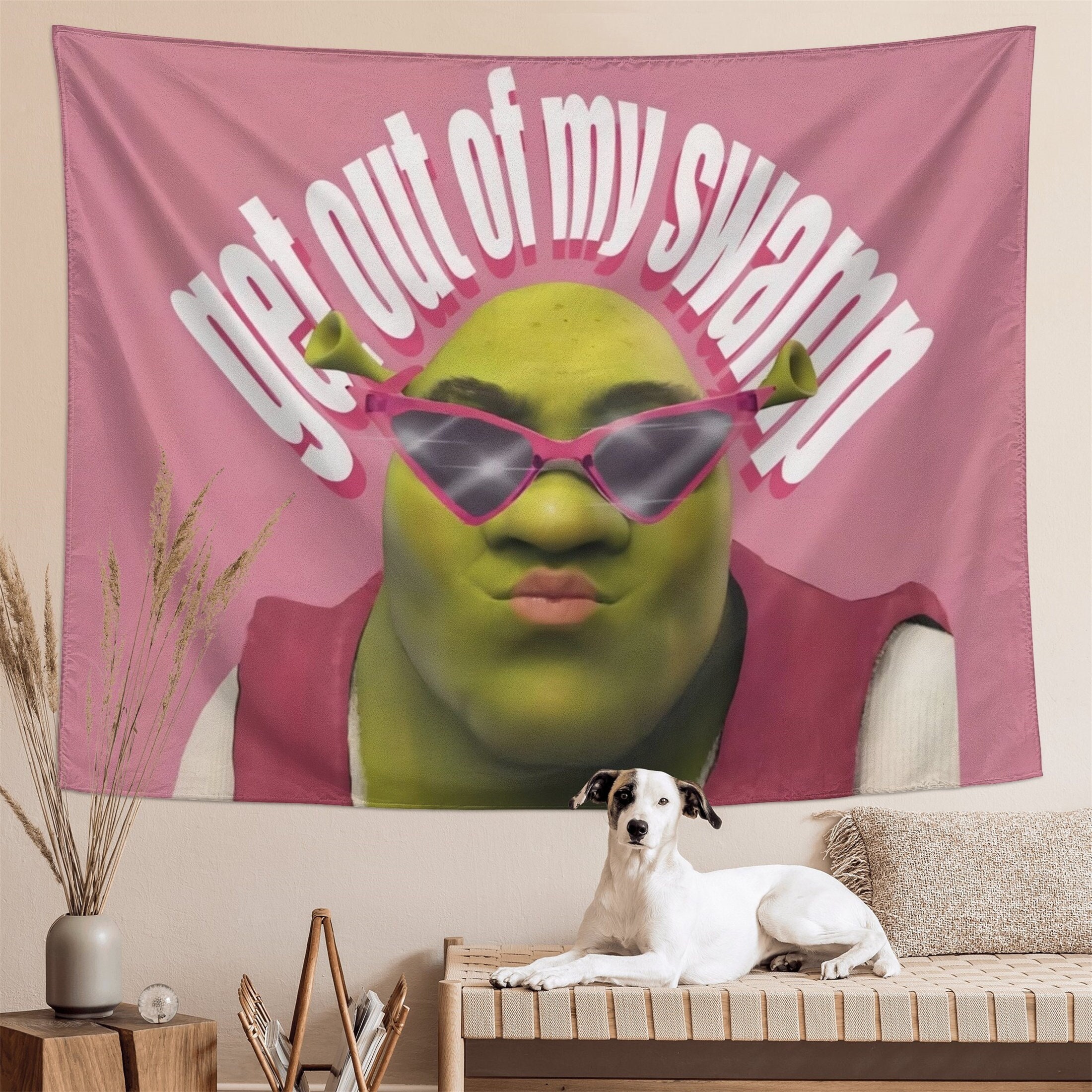  Shrek Meme Tapestry Wall Hanging Natural 60x40in Landscape  Bedroom Living Room Dormitory Decoration : Home & Kitchen