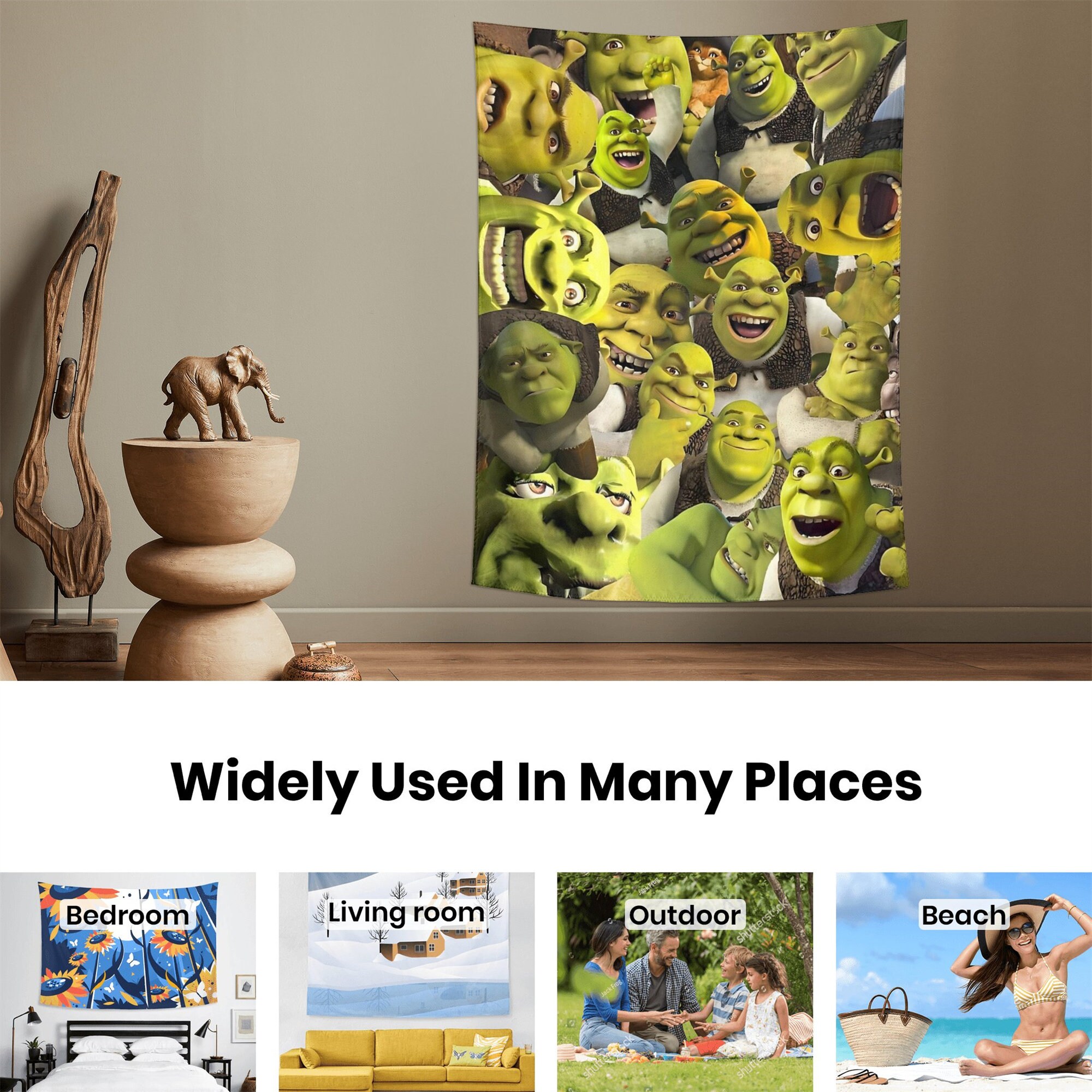  LWIEF Shrek Tapestry Eboy And Egirl Fiona Funny Tapestrys  29x37in Meme Tapestries Wall Hanging Art Poster For Bedroom : Home & Kitchen