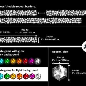 Diamond Borders Digital Clipart Png Overlays, Seamless Borders of ...