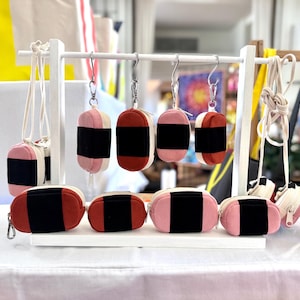 Pre-orders// Spam musubi Pouch, Spam bag, Musubi pouch,  Plain and Teriyaki, 2 sizes, Ultrasuede, Handmade in Hawaii