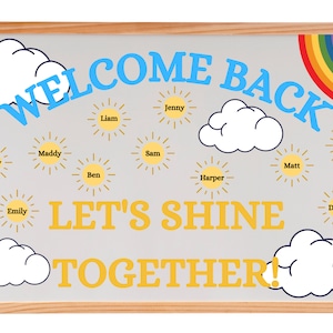 Sunshine Bulletin Board Kit, Back to School Bulletin Board, Welcome Back board