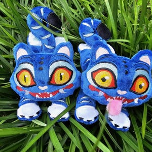 Korean Blue Silly Tiger- Made to Order- Customization Options- Free shipping!