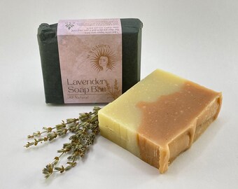 Organic Lavender Essential Oil Soap Bar - All Natural, Handmade, Vegan, Moisturizing & Acne-Friendly for Sensitive Skin