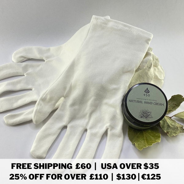 Gants de nuit Moisture Lock Hand Spa pour mains sèches et craquelées, gants réutilisables avec hydratant pour les mains