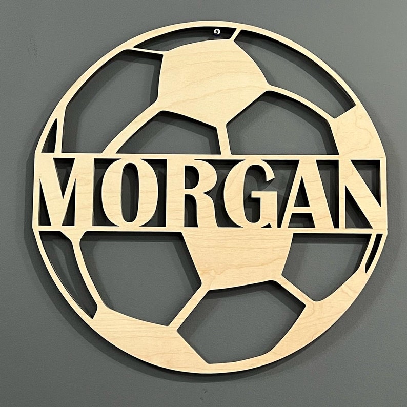 Custom Soccer Ball Name Wall Decor Etsy