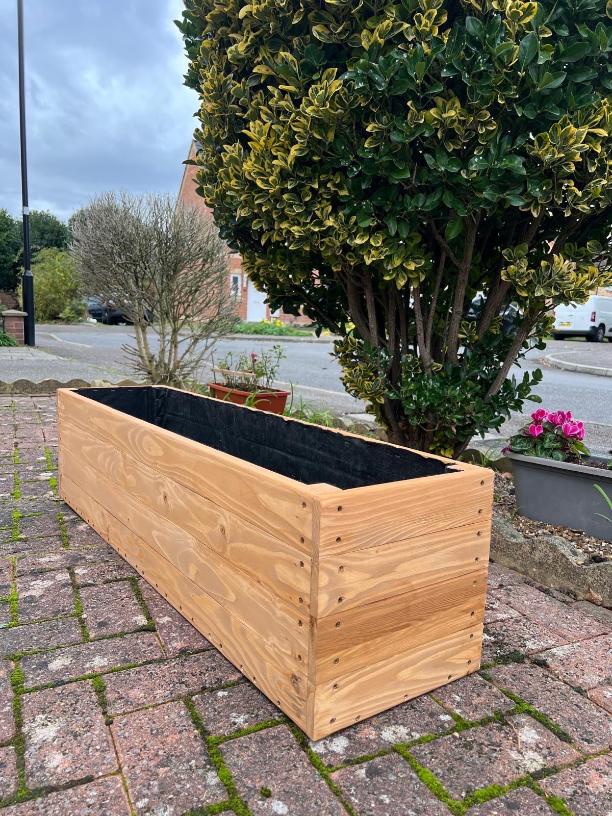 Extra Large Wooden Garden Planter Outdoor Flower Jumbo Pots Veg Boxes ...