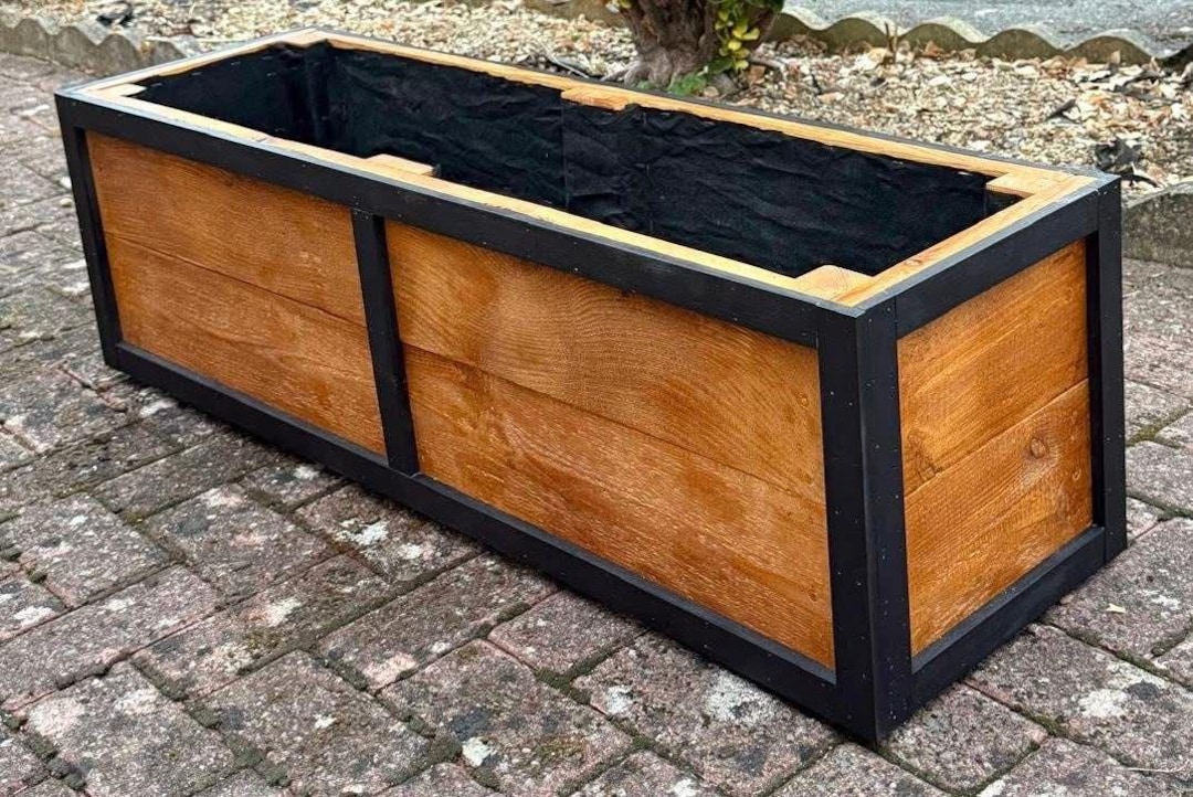 Extra Large Wooden Garden Planter Outdoor Flower Jumbo Pots Veg Boxes ...