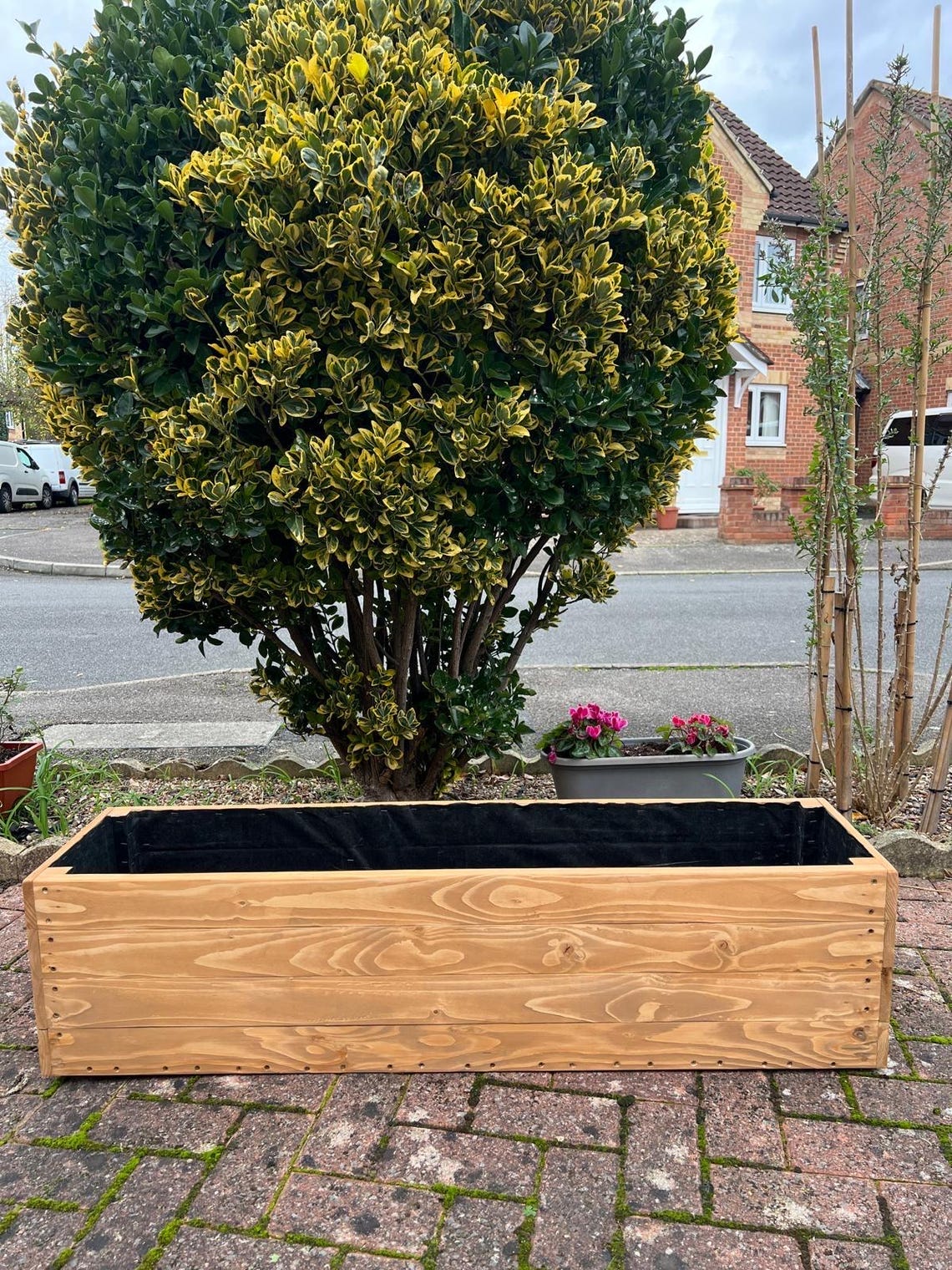 Extra Large Wooden Garden Planter Outdoor Flower Jumbo Pots Veg Boxes ...
