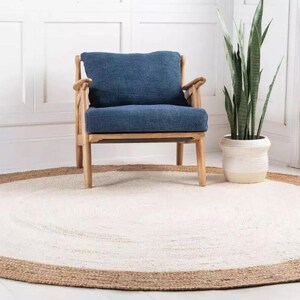 Handwoven Jute Rug Soft Stylish Unique Boho Carpet Eco Friendly Durable Natural Fiber Area Rug Living Room Bedroom Office Home Decor Carpets