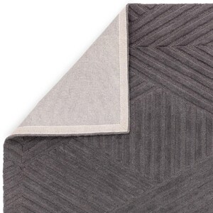 Grey Hand Tufted Rug Wool Area Rugs For Livingroom Bedroom Kitchen Nursery Entryway Office 5X5 6X6 8X8 9X9 10X10 Custom Rug